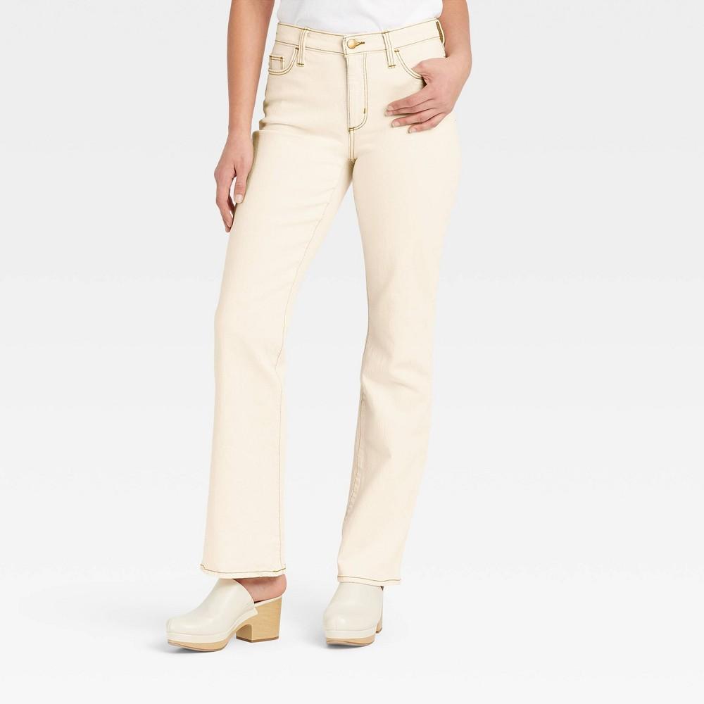 Womens High-Rise Vintage Bootcut Jeans - Universal Thread Off-White 14 Product Image