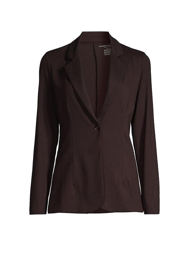 Womens Soft Touch One-Button Blazer Product Image