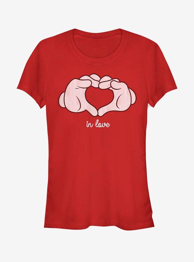 Disney Mickey Mouse Glove Heart Girls T-Shirt Product Image