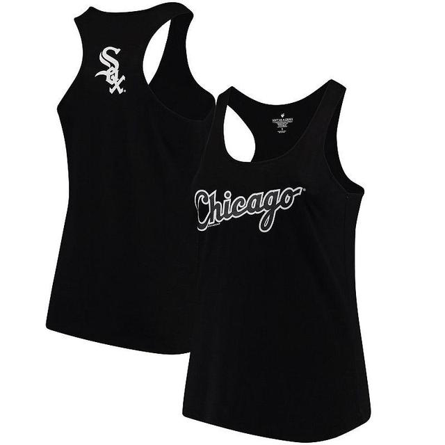 Womens Soft as a Grape Chicago White Sox Plus Size Swing for the Fences Racerback Tank Top Product Image