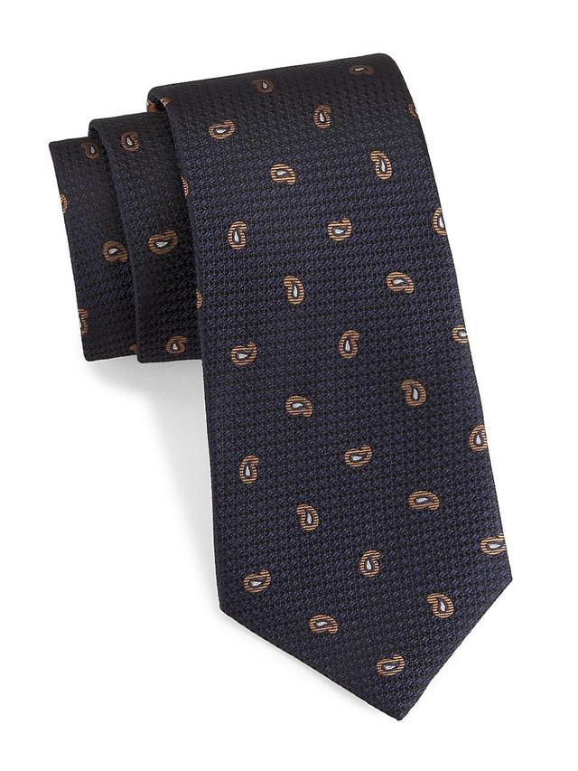 Mens Textured Paisley Silk Tie Product Image