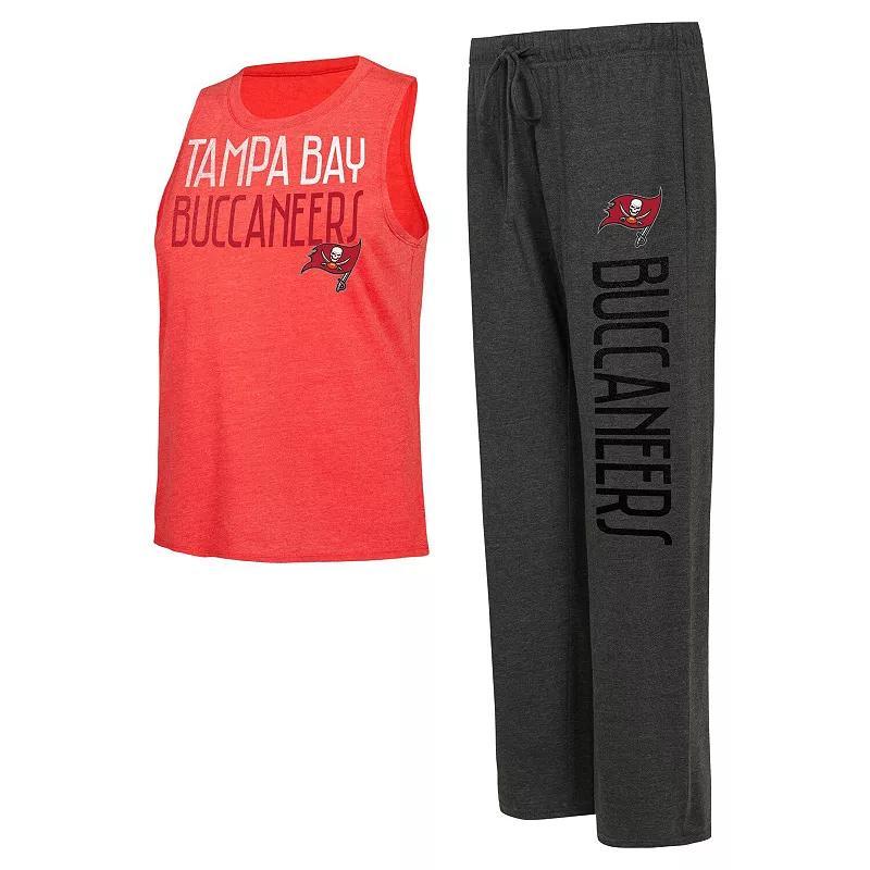 Womens Concepts Sport /Red Tampa Bay Buccaneers Muscle Tank Top & Pants Lounge Set Product Image