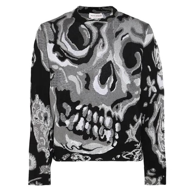 Skull Intarsia In Blacksilvr Product Image