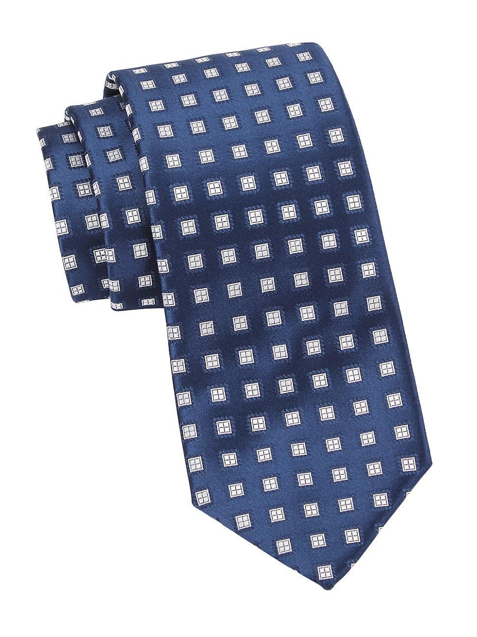 Mens Diamond Woven Silk Tie Product Image