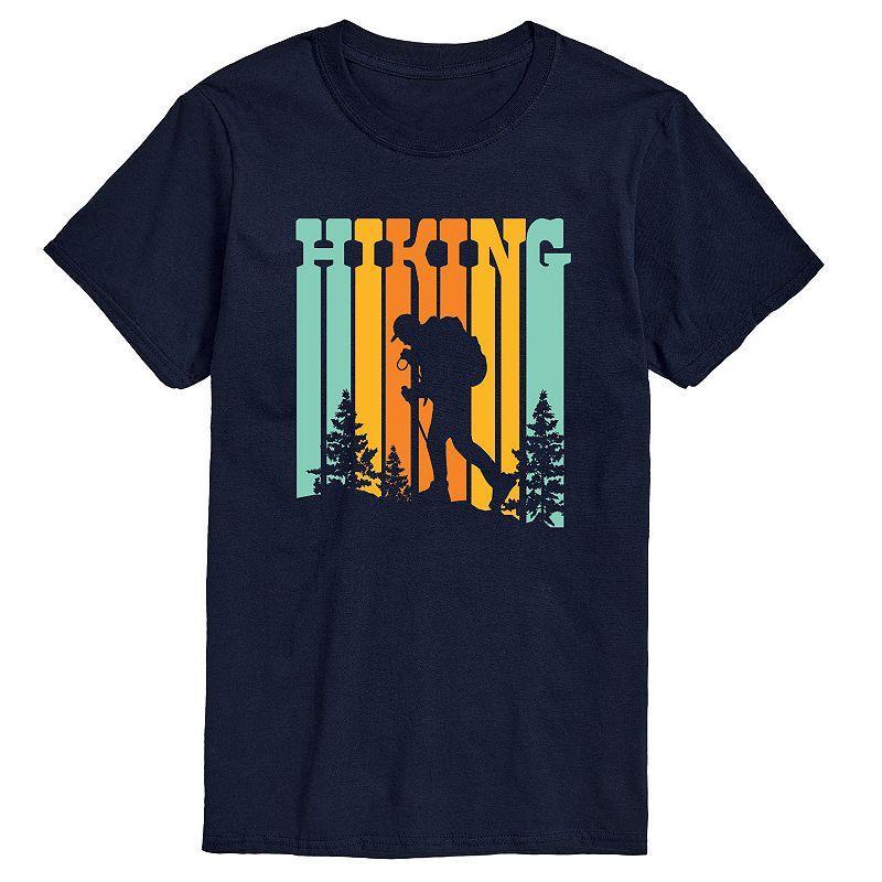 Mens Hiking Tee Blue Product Image