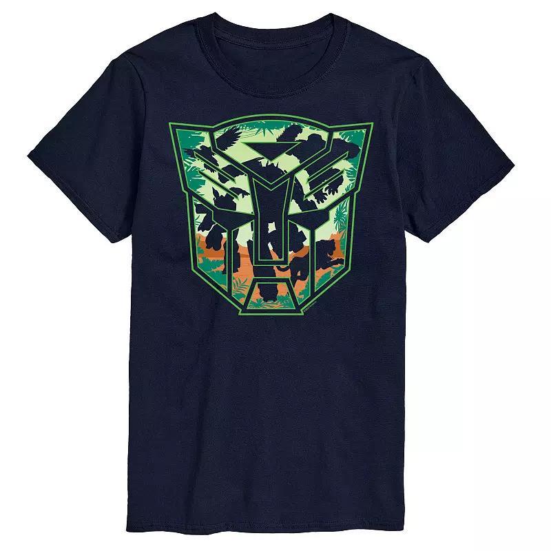 Mens Transformers Autobot Jungle Logo Graphic Tee Blue Product Image