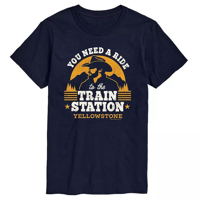 Big & Tall Yellowstone Need A Ride Tee, Mens Blue Product Image