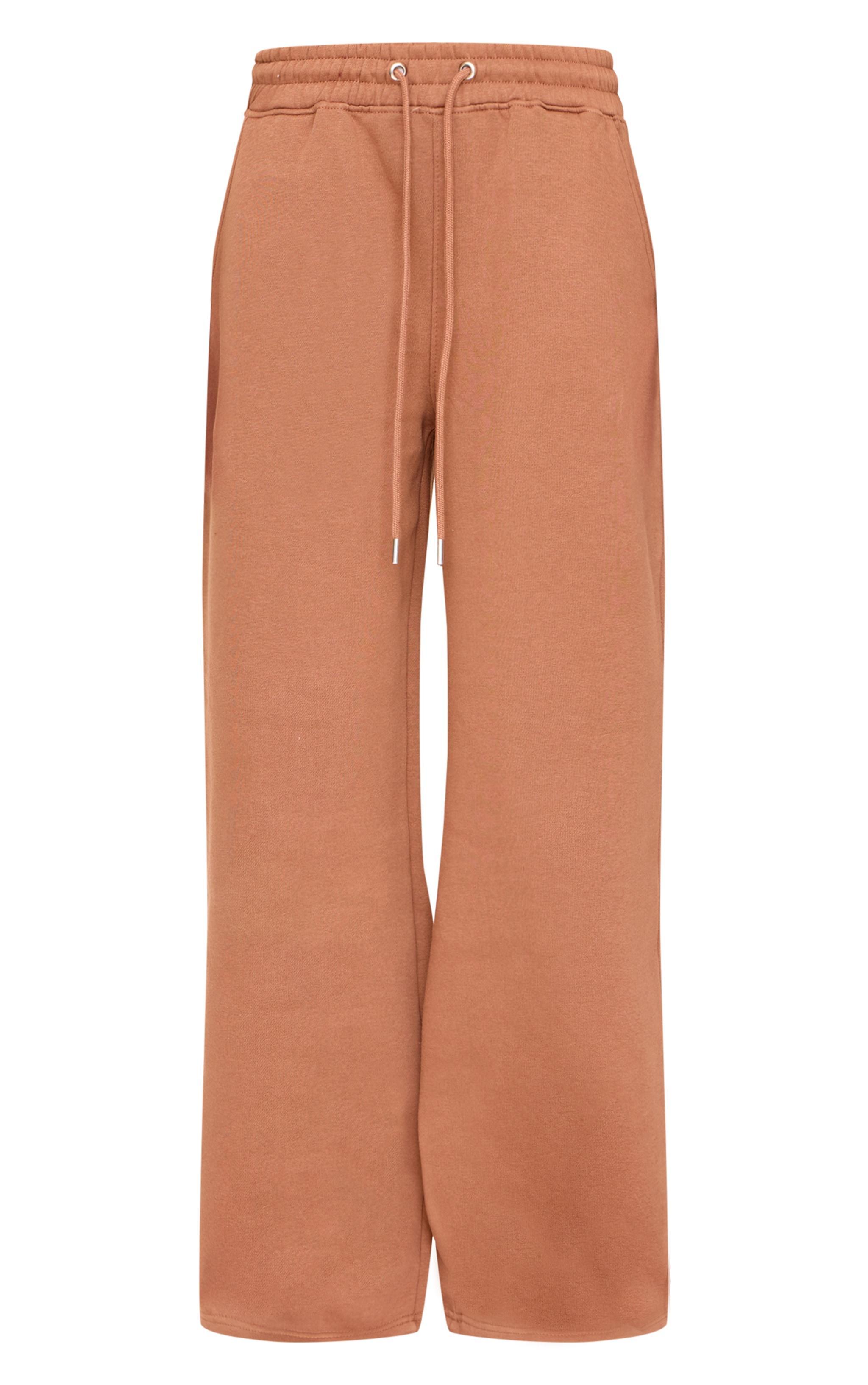 Taupe Drawcord Wide Leg Sweatpants Product Image