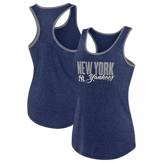 Womens Profile New York Yankees Plus Size Racerback Tank Top Blue Product Image