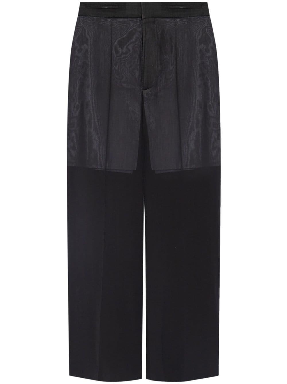 Panelled Straight-leg Trousers In Black Product Image