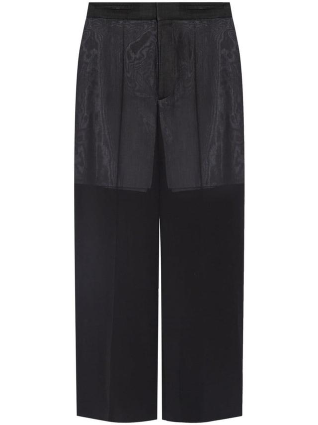 Panelled Straight-leg Trousers In Black Product Image