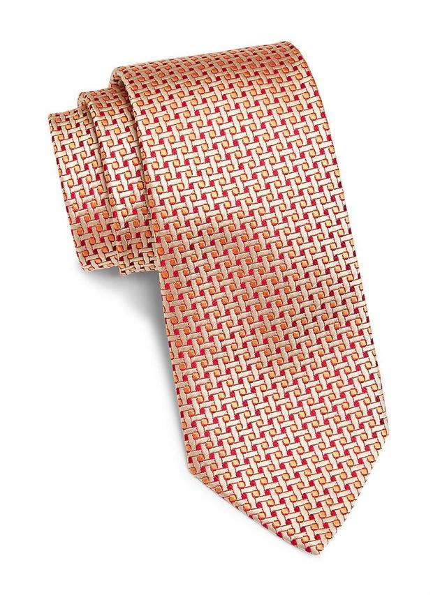 Mens Geometric Silk Tie Product Image