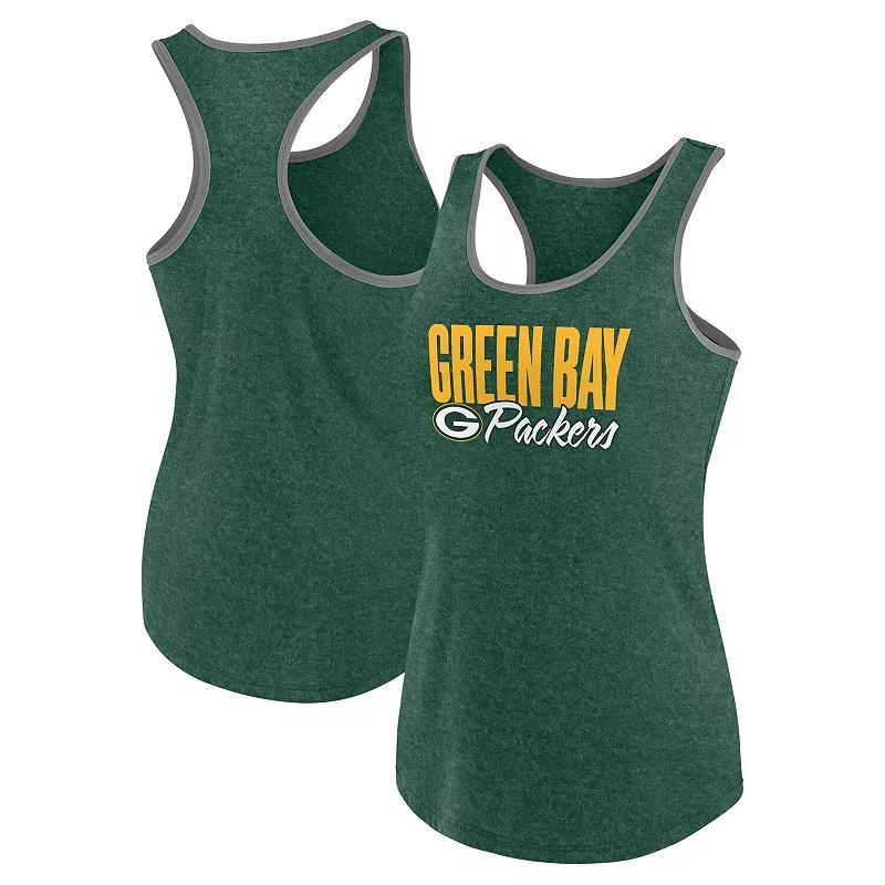 Womens Fanatics Branded Heather Bay Packers Plus Size Fuel Tank Top Product Image