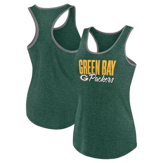 Womens Fanatics Branded Heather Bay Packers Plus Size Fuel Tank Top Product Image