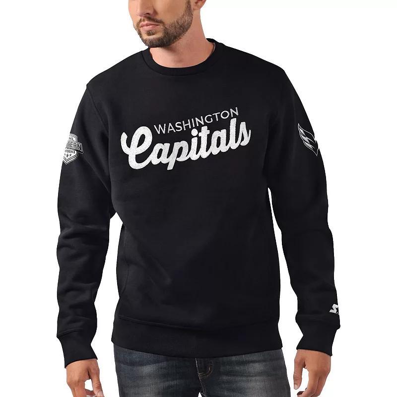 Mens Starter Washington Capitals Ice Cross-CheckPullover Sweatshirt Product Image