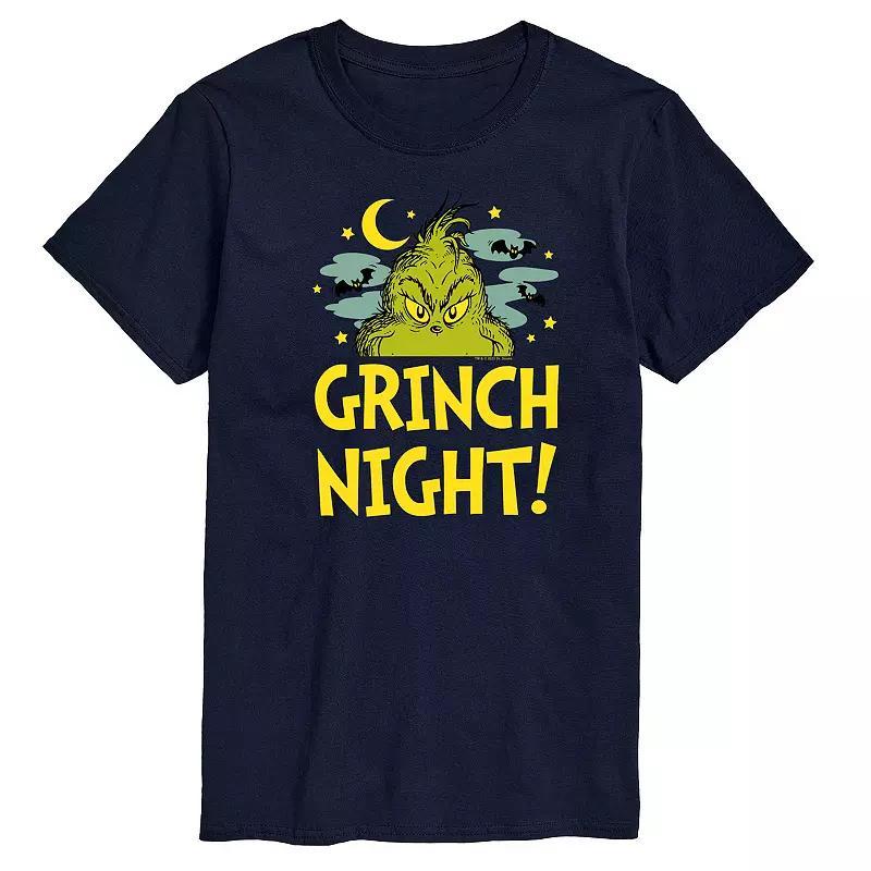 Mens Dr. Seuss Grinch Night Graphic Tee Blue Product Image