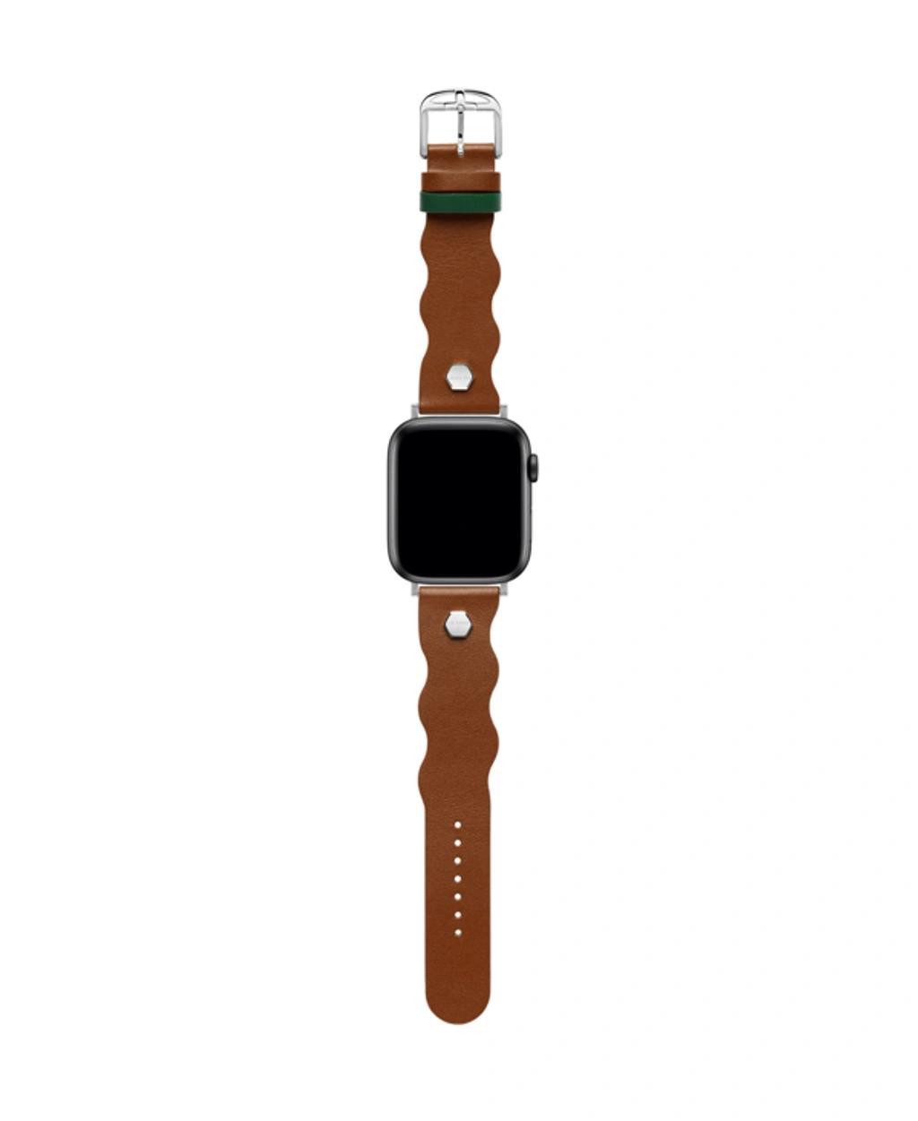 Women's Ted Wavy Design Tan Leather Strap Product Image