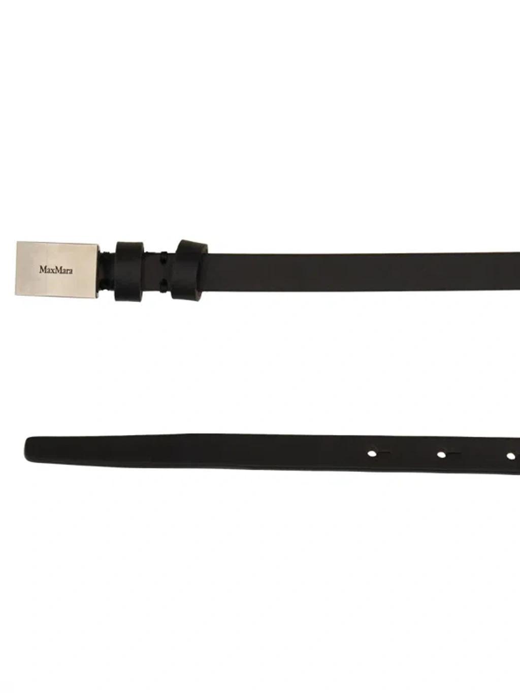 MAX MARA Women Leather Belt In Black Product Image