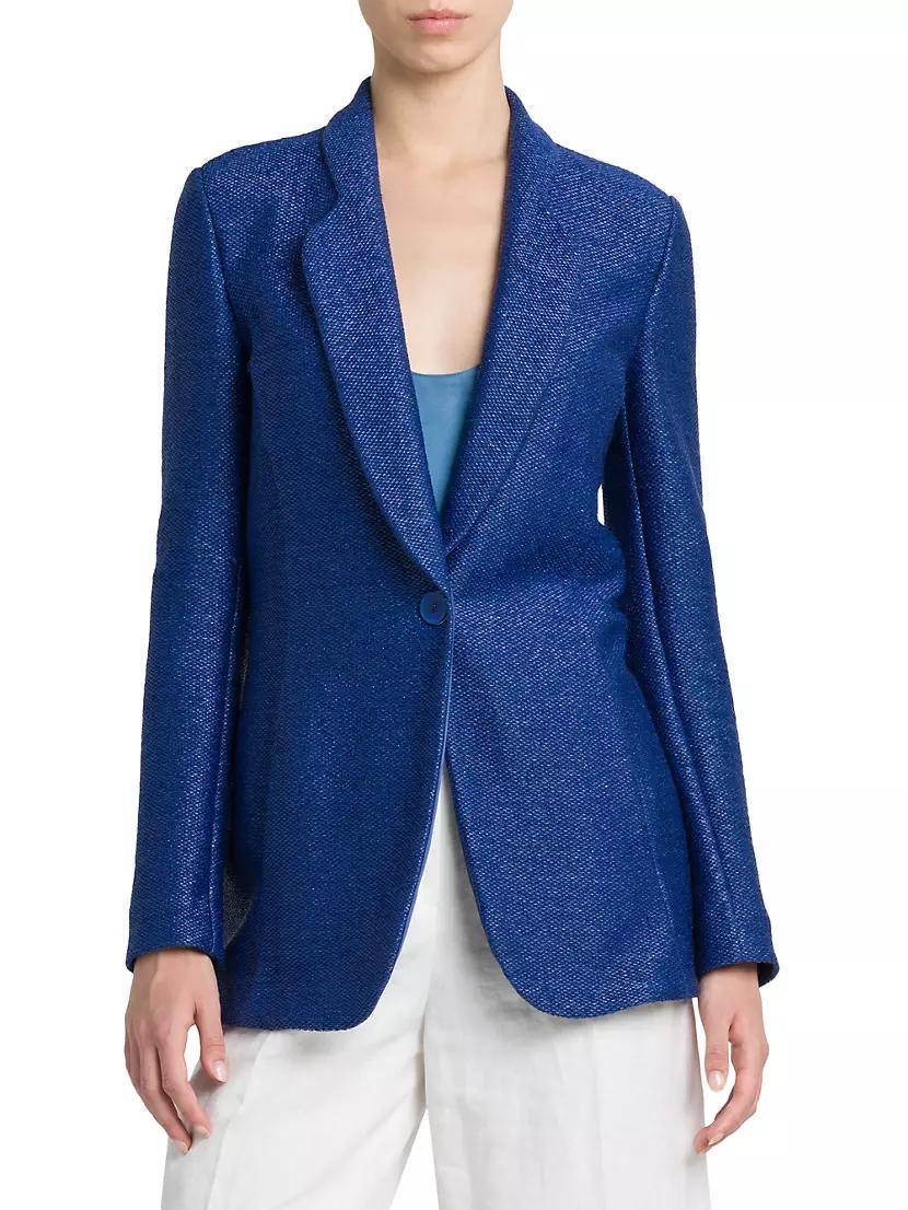 Single-Breasted Jacquard Jacket Product Image