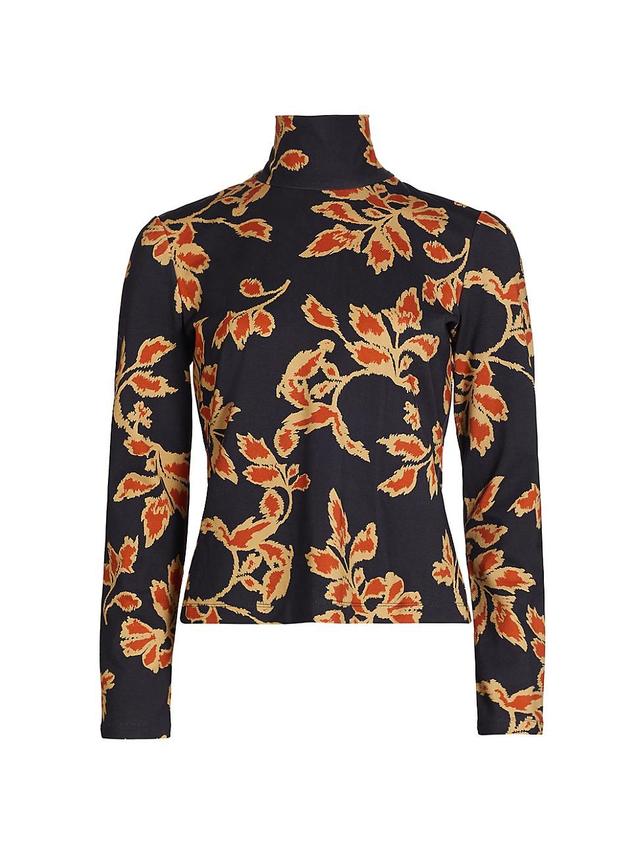 Womens Maura Floral Turtleneck Top Product Image