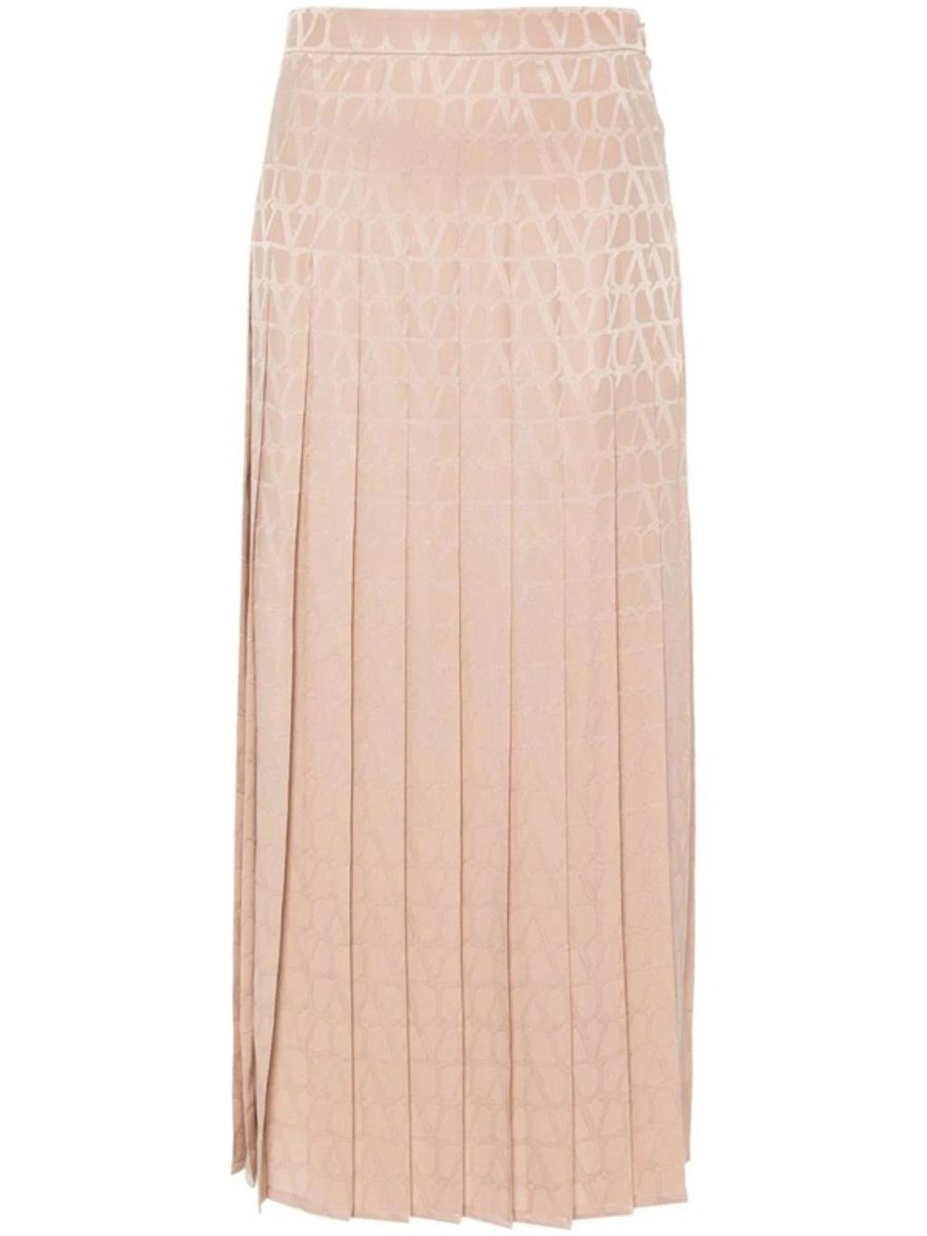 Pleated Midi Skirt In Poudre product image