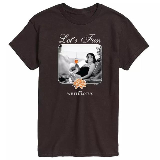 Mens White Lotus Lets Fun Graphic Tee Product Image