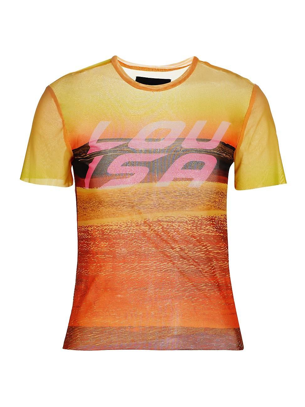 Womens Mesh Beach Graphic Tee Product Image