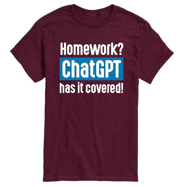 Big & Tall ChatGPT Has Homework Covered Graphic Tee, Mens Product Image