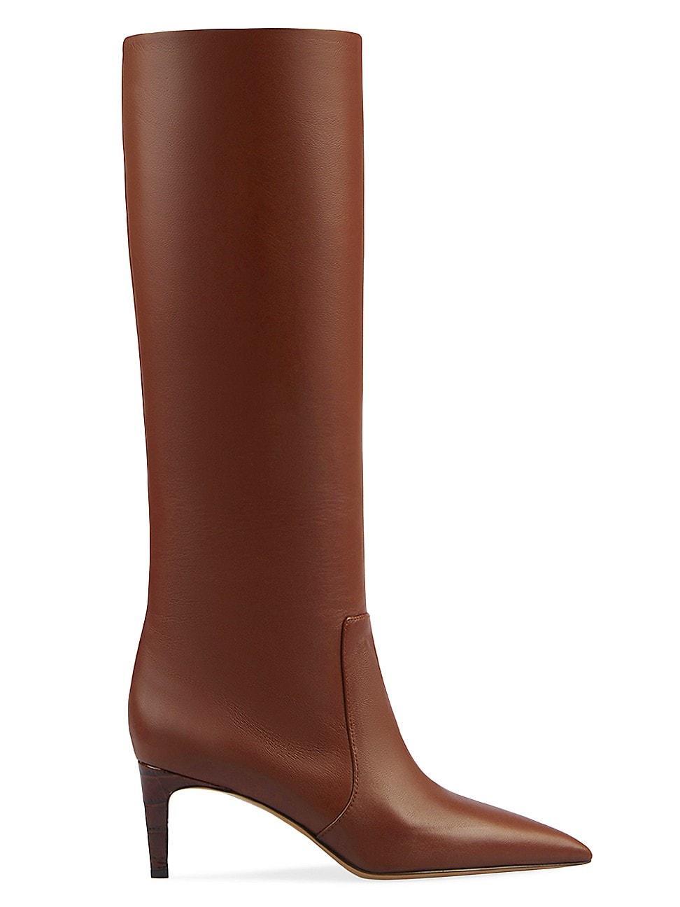 Womens 60MM Leather Pointed Boots Product Image