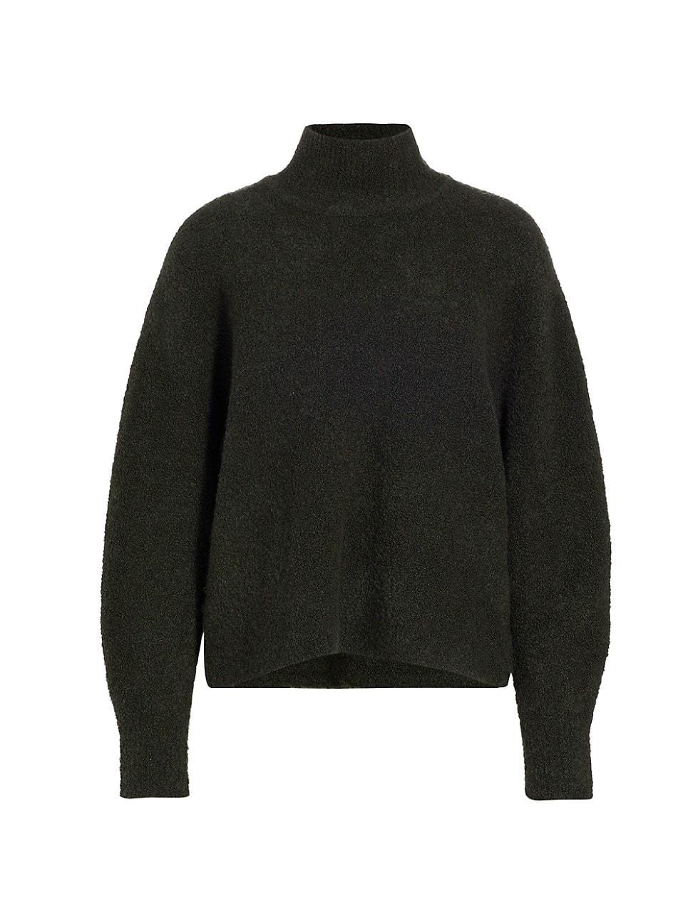 Womens Boucle Wool-Blend Sweater Product Image