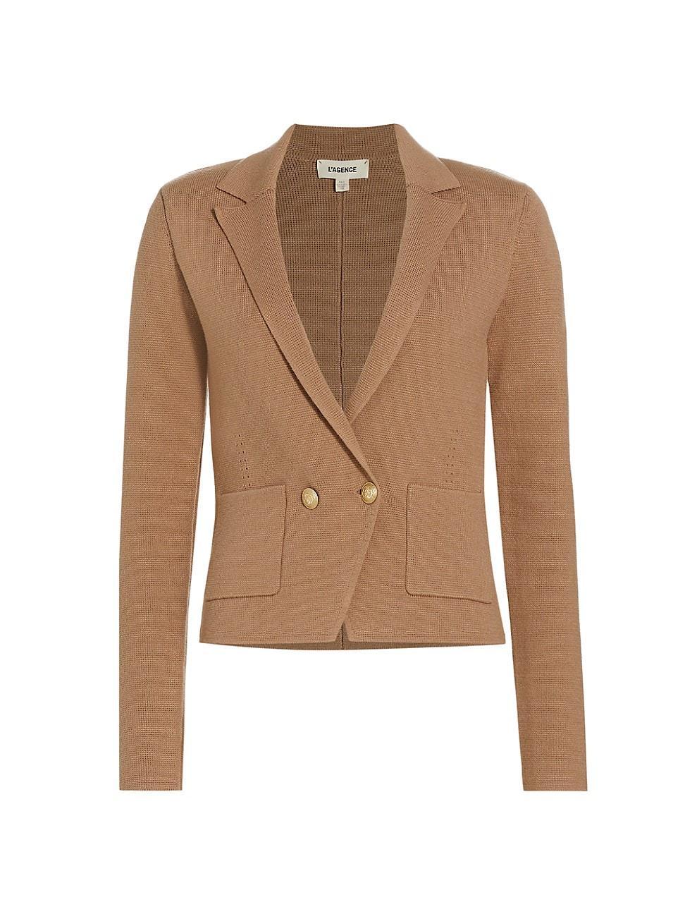 Womens Sofia Knit Double-Breasted Blazer Product Image