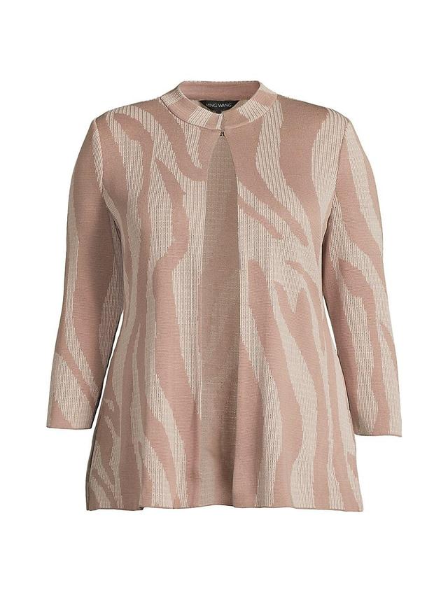 Womens Plus Jacquard-Knit Heritage Jacket Product Image