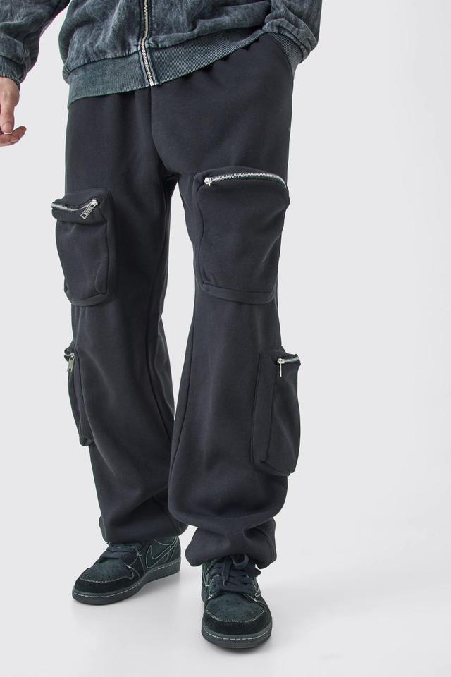 Mens Black Tall Cargo Utility Jogger, Black Product Image