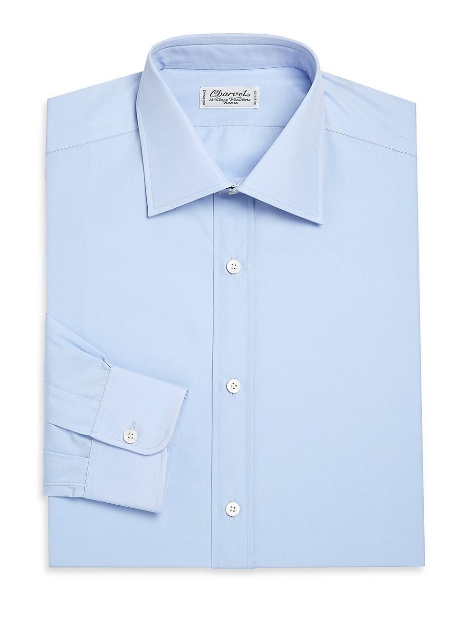 Mens Regular-Fit Cotton Long-Sleeve Dress Shirt Product Image