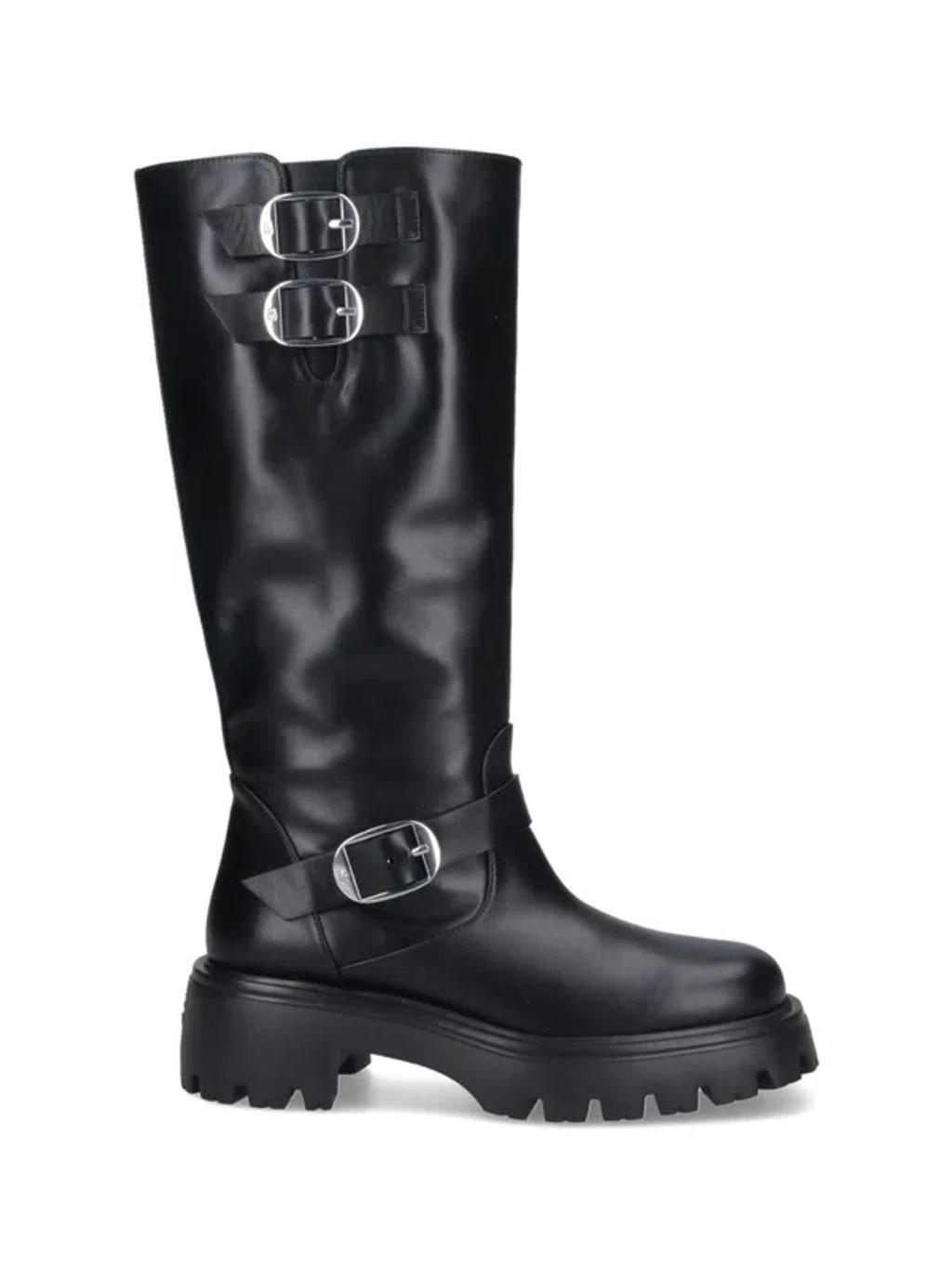 STUART WEITZMAN Emerson Moto Boots In Black Product Image