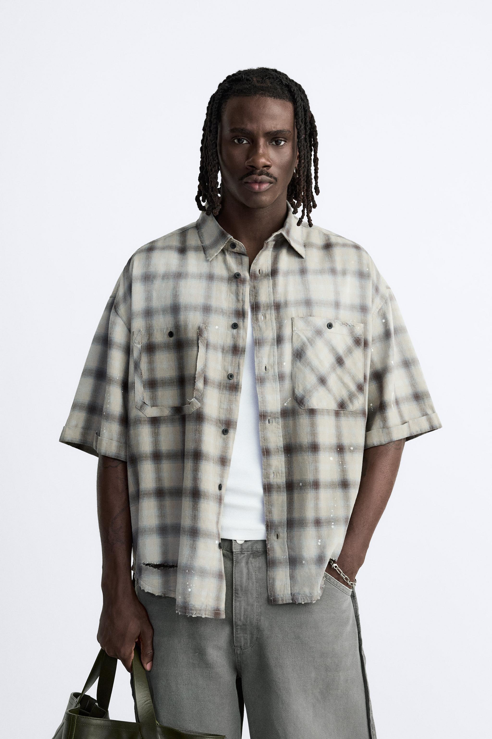 WASHED PLAID SHIRT Product Image