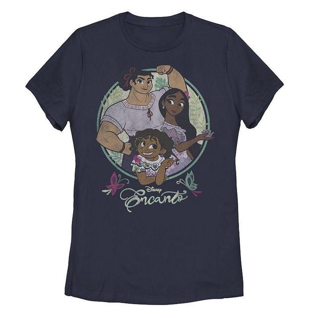 Disneys Encanto Sisters Group Shot Juniors Tee, Girls Blue Product Image