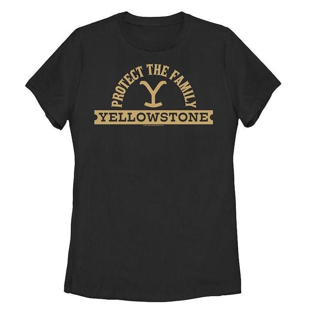 Juniors Yellowstone Protect The Family Cowboy Hat Graphic Tee, Girls Black Product Image