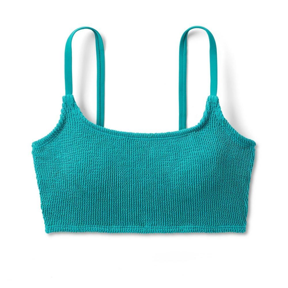 Womens Pucker Texture Square Neck Bikini Top - Kona Sol Turquoise Product Image