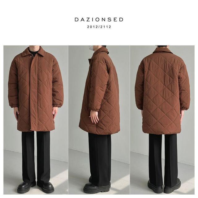 Collared Quilted Zip-Up Jacket Product Image