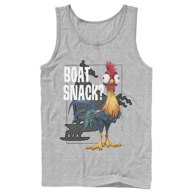 Disneys Moana Hei Hei Mens Boat Snack? Tank Top Athletic Grey Product Image