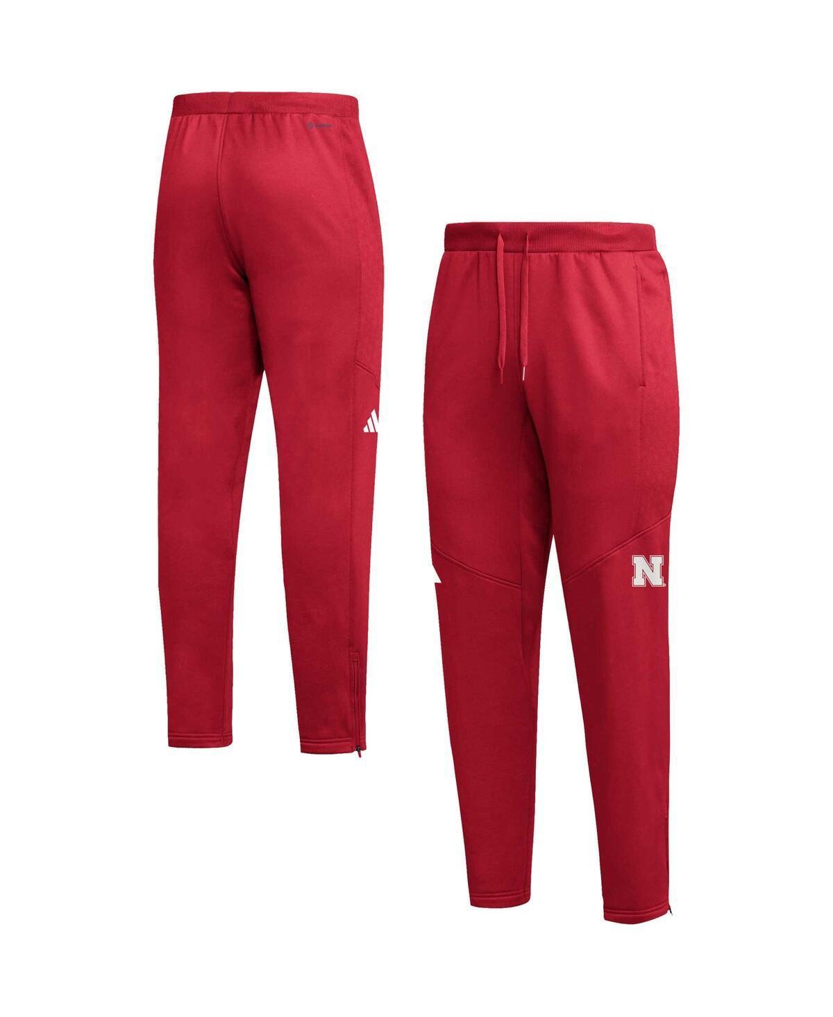 Mens adidas Scarlet Nebraska Huskers 2023 Travel AEROREADY Tapered Pants Product Image