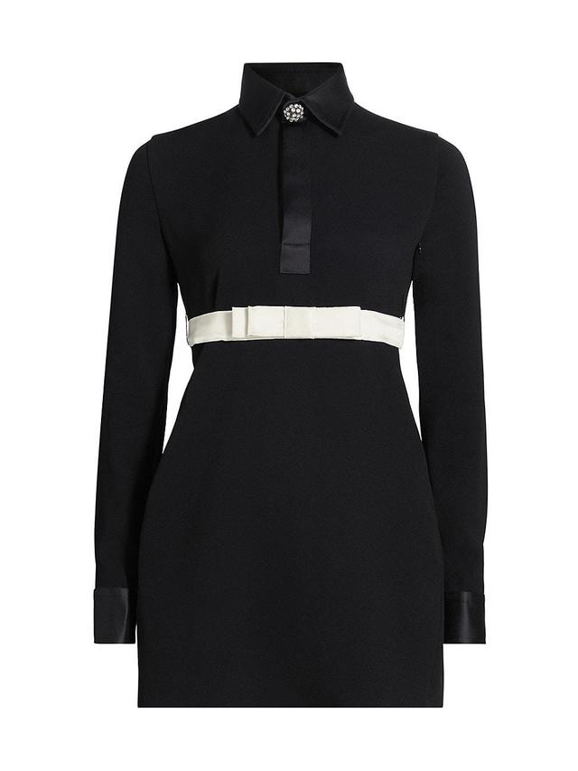 Womens Contrast Belt Mini Shirtdress Product Image