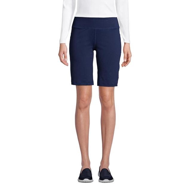 Womens Lands End Active Relaxed Shorts Deep Blue Product Image