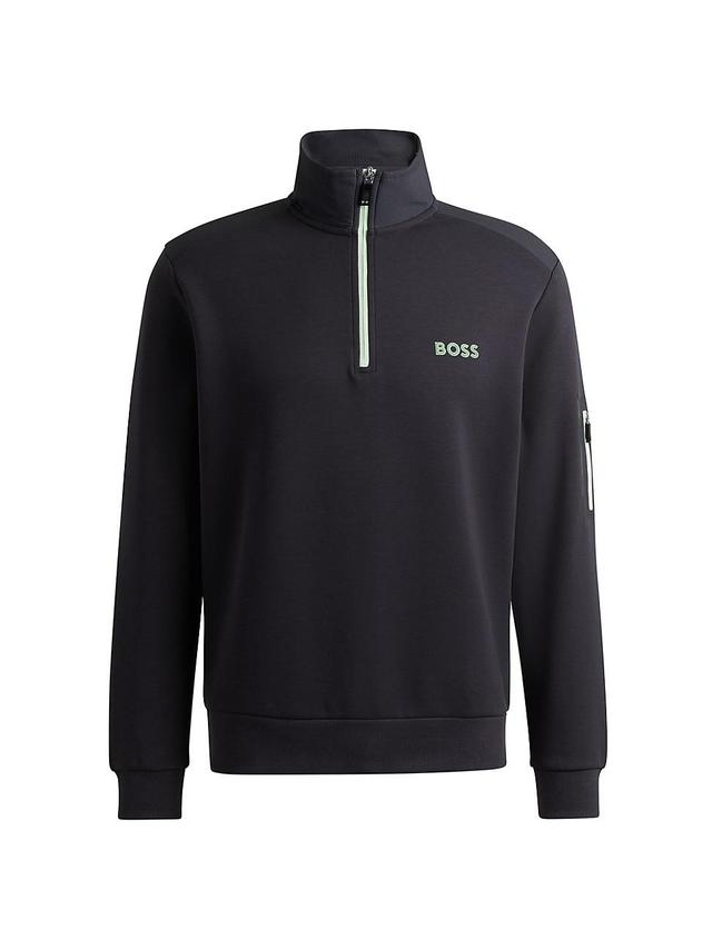 Mens Zip-Neck Sweatshirt Product Image