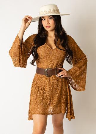 Gali Dress in Tarnished Gold Product Image