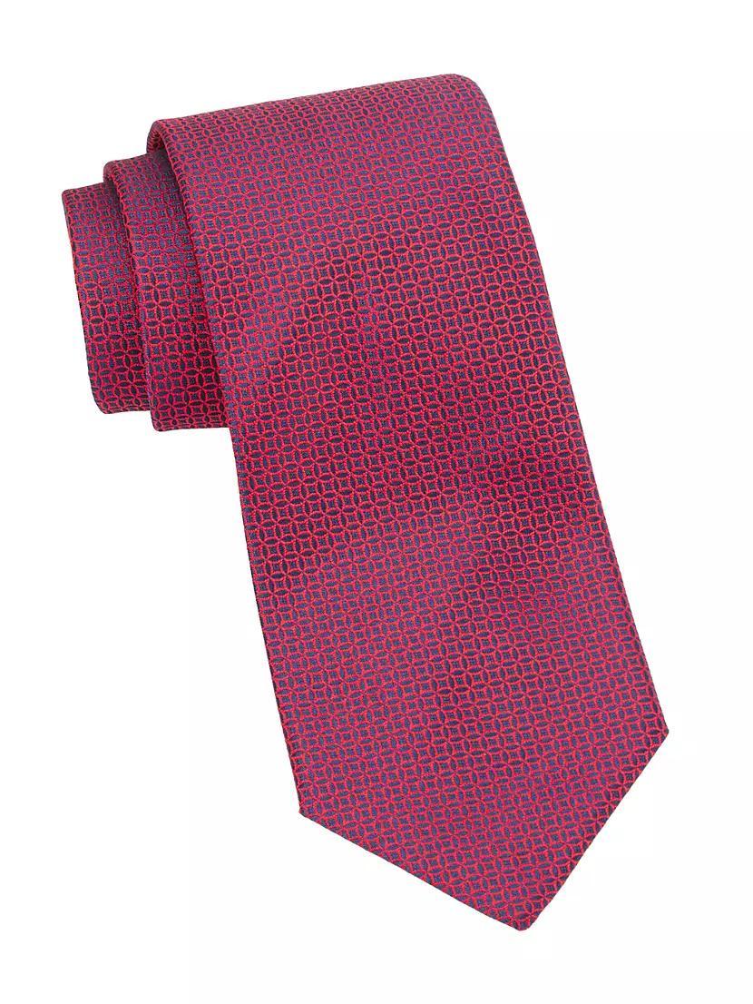 Geometric Woven Silk Tie Product Image