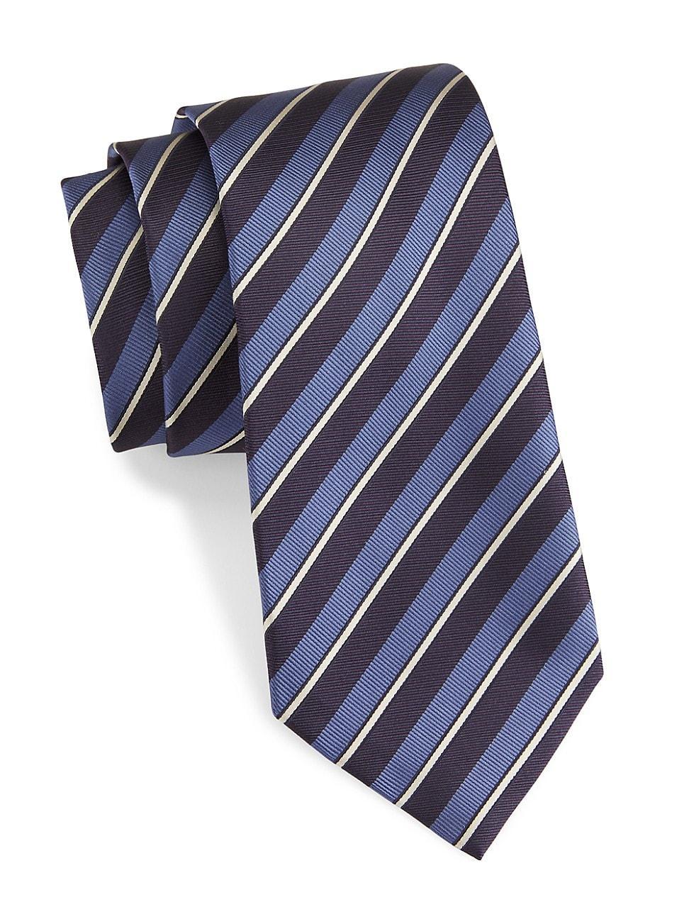 Mens Striped Silk Tie Product Image