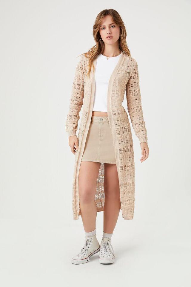 Open-Knit Duster Cardigan Sweater | Forever 21 Product Image