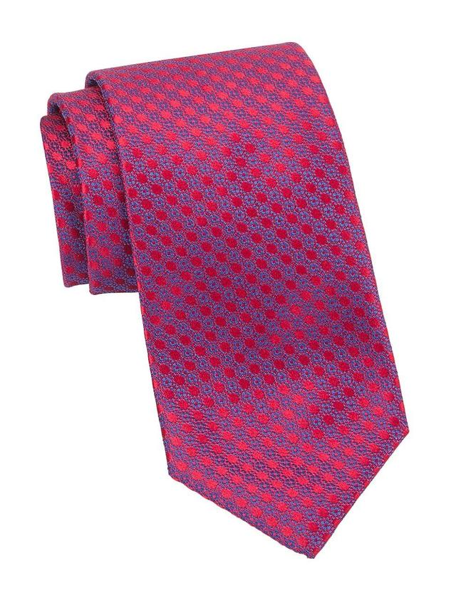 Mens Geometric Woven Silk Tie Product Image